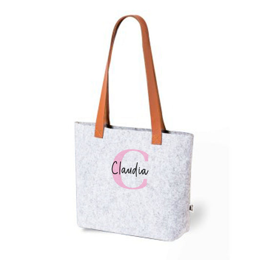 Bolso Fieltro Personalizado con Inicial